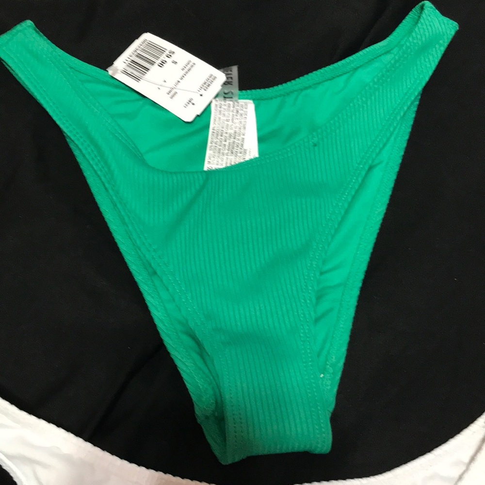 NEW Forever 21 Green swimwear bottoms high leg